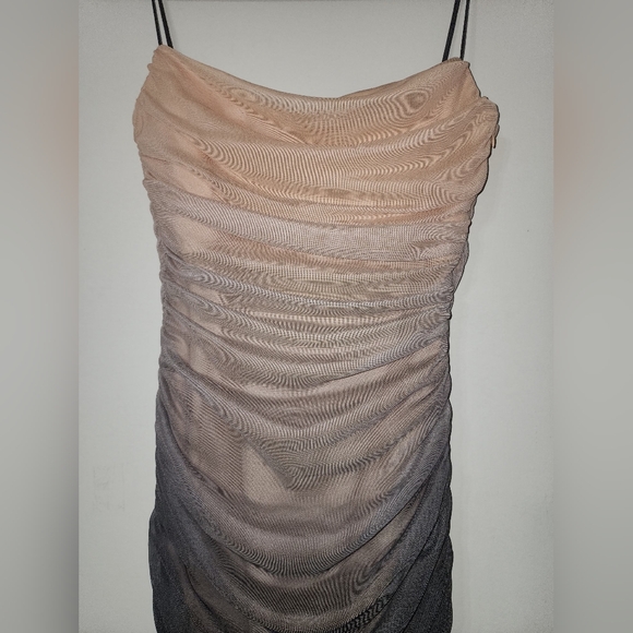 Zara Corset Style Ombre Dress S NWT Adjustable Straps Mesh Double Lined Maxi - Picture 8 of 17
